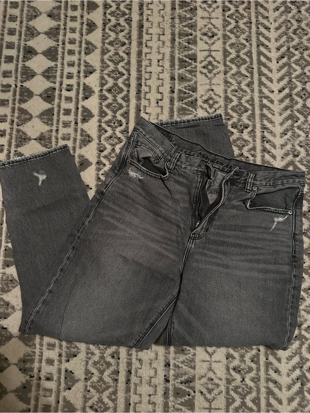 American Eagle Outfitters Women's Boyfriend Jeans - Charcoal Gray